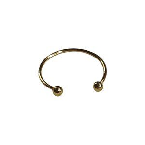 Gold-Tone Open Horseshoe Barbell Ring Size 7.5 Adjustable New without Tags NWOT